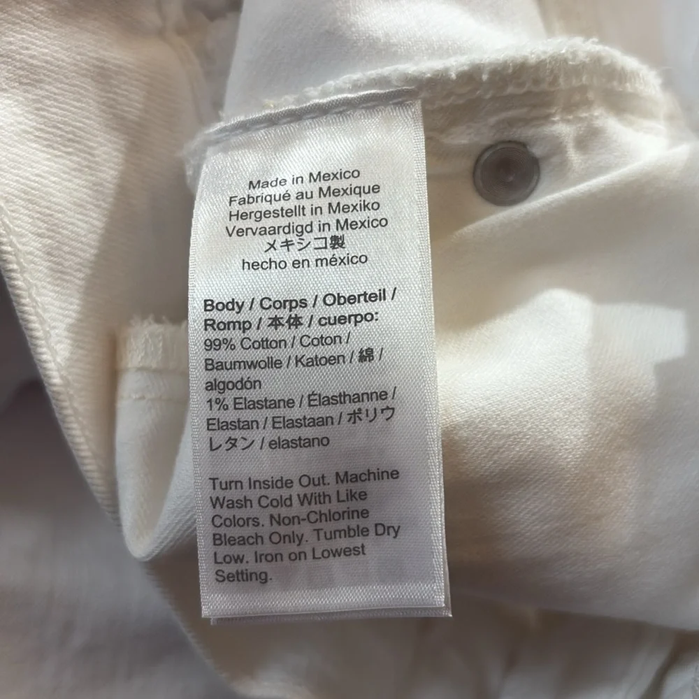 NWT J. Crew Slim Wide Leg Jean in White Wash sz 24